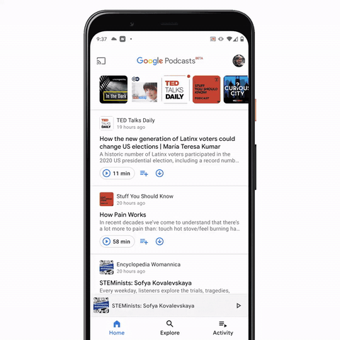 pocket casts add rss